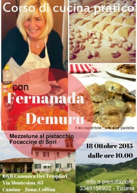 Corso di cucina pratico con Fernanda Demuru - Canonica dei Templari